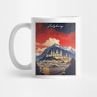 Salzburg Austria Vintage Travel Retro Tourism Mug